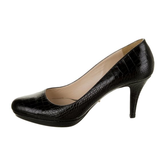 Prada Shoes - Prada Black Crocodile Leather Pumps - US 7.5 / IT38
